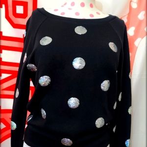 PINK Victoria's HTF holographic bling Crewneck Xs/S ❤